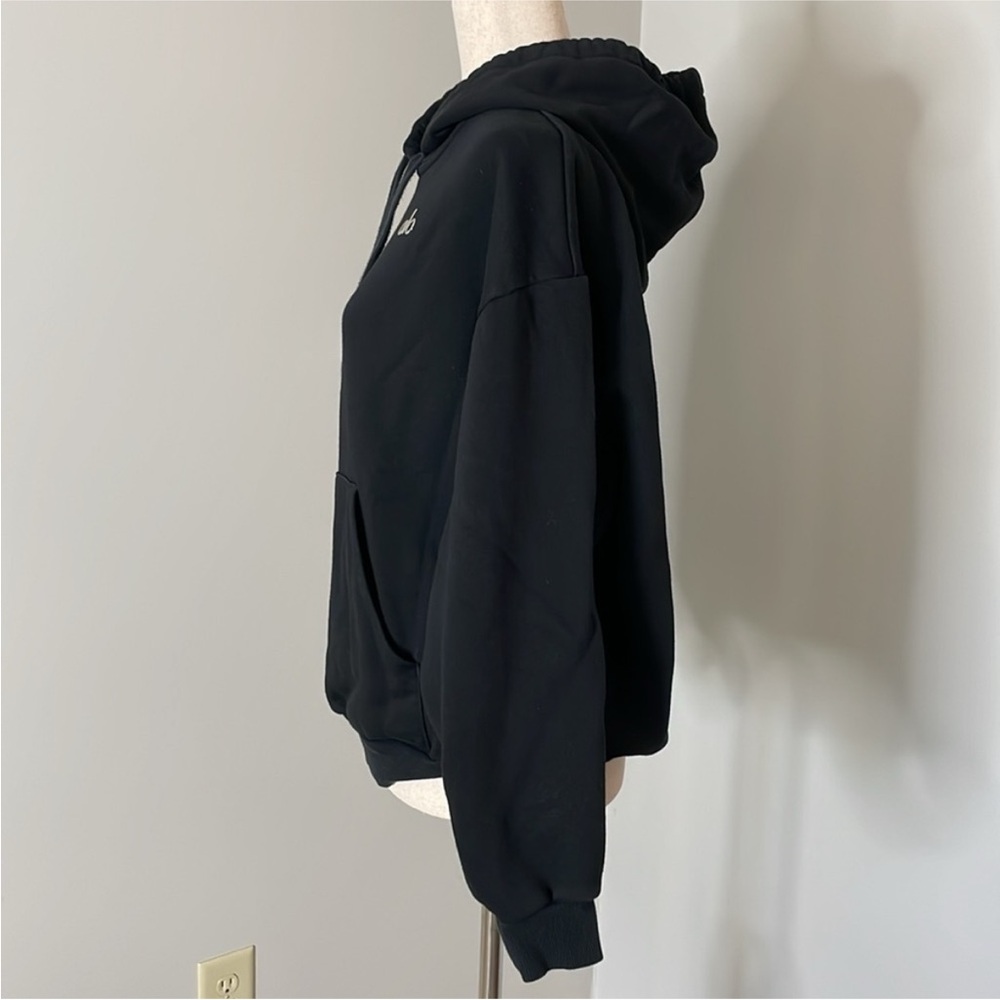 ALO Black Accolade Hoodie Sweatshirt Medium - Picture 4 of 7